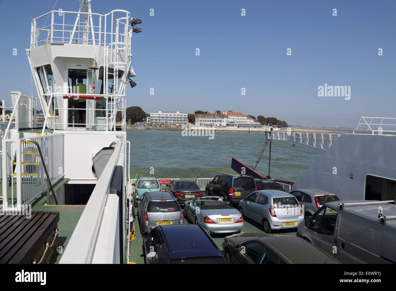the passenger and vehicle ferry between studland and sandbanks on the
