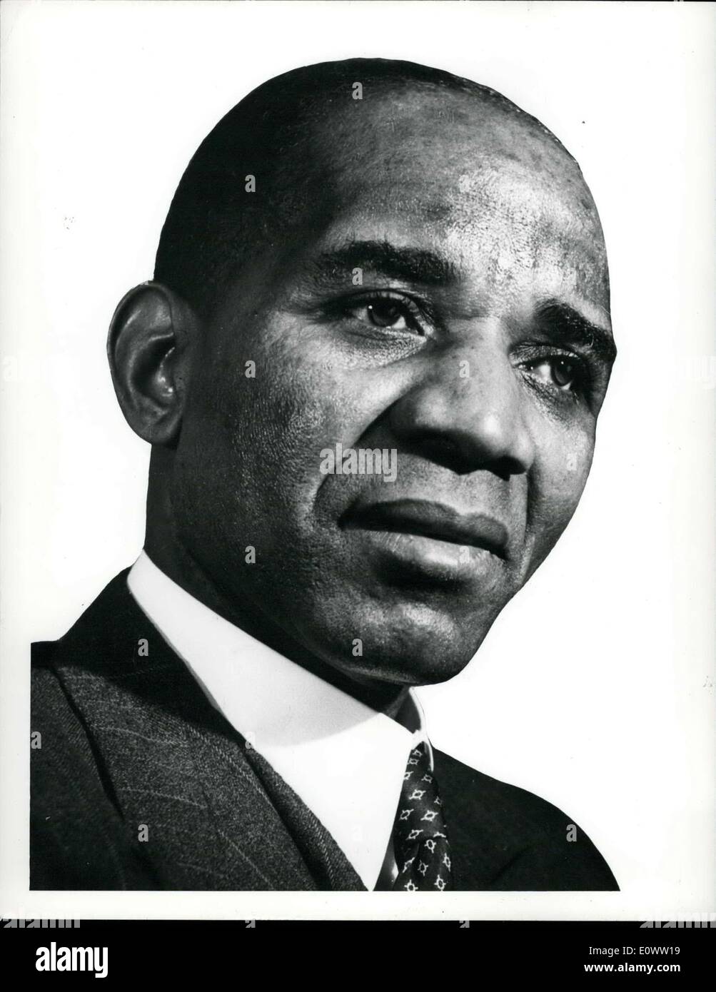 Apr. 17, 1964 - Stock Block Service: Dr. Hastings Banda, Prime Minister of Malawi. Dr . H. Banda is Prime Minister of Nyasaland, which will gain its independence in July 1964. Nyasaland, comprising Lake Nyasa and its western shore, covers 45, 747 square miles. Its population at the end of 1961 was estimated at 2,900,000 Africans, 8,800 Europeans and 12,300 Asians and non - Africans. Stock Photo