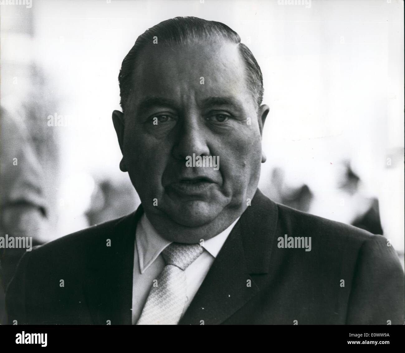 May 05, 1964 - Mayor Of Chicago In London: Mr. Richard Daley, Mayor of Chicago, U.S.A. is in London on a visit. Photo shows A portrait of Mr. Daley in London yesterday. Stock Photo