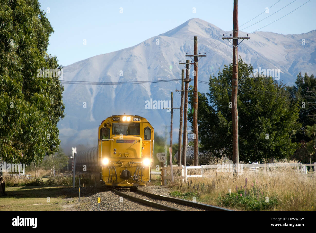 diesel hauling coal train from west coast to Lyttelton for