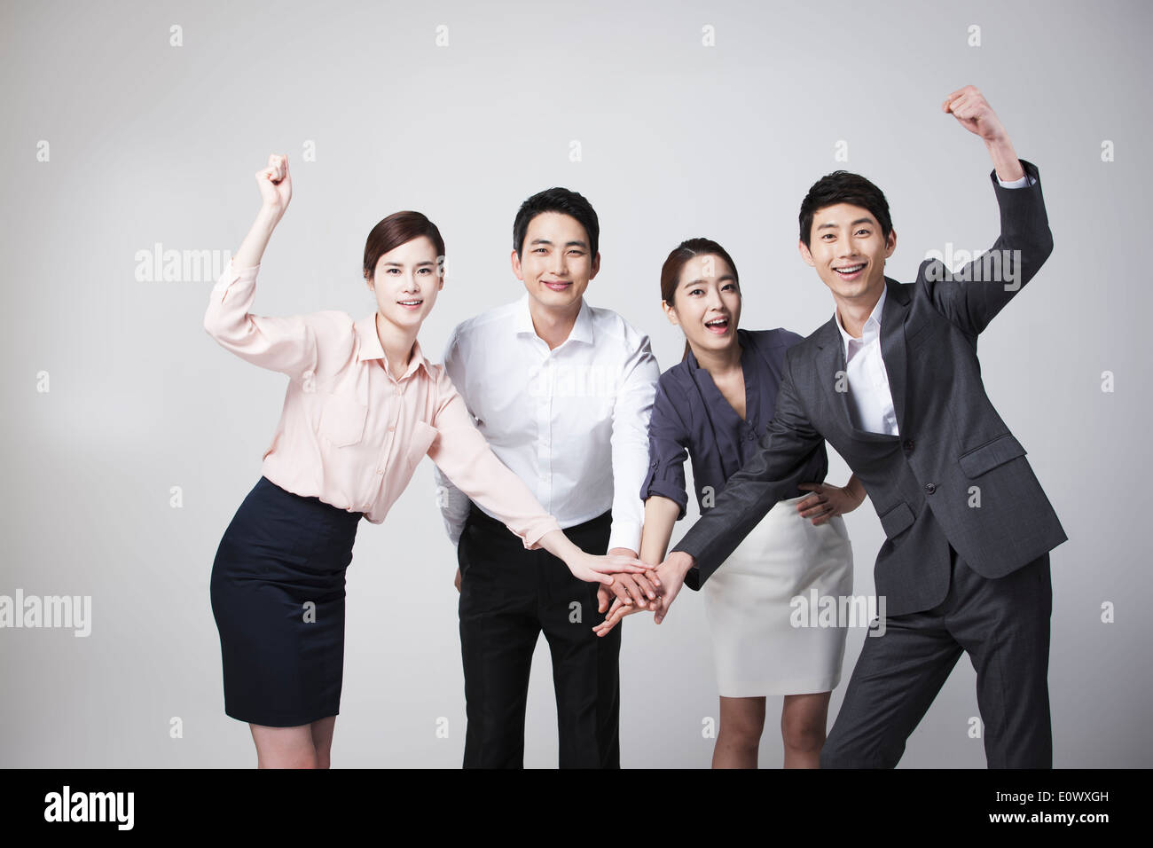 business people with team spirit Stock Photo