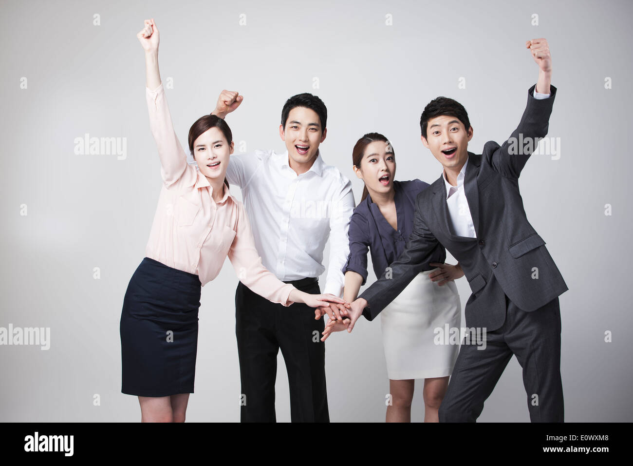 business people with team spirit Stock Photo