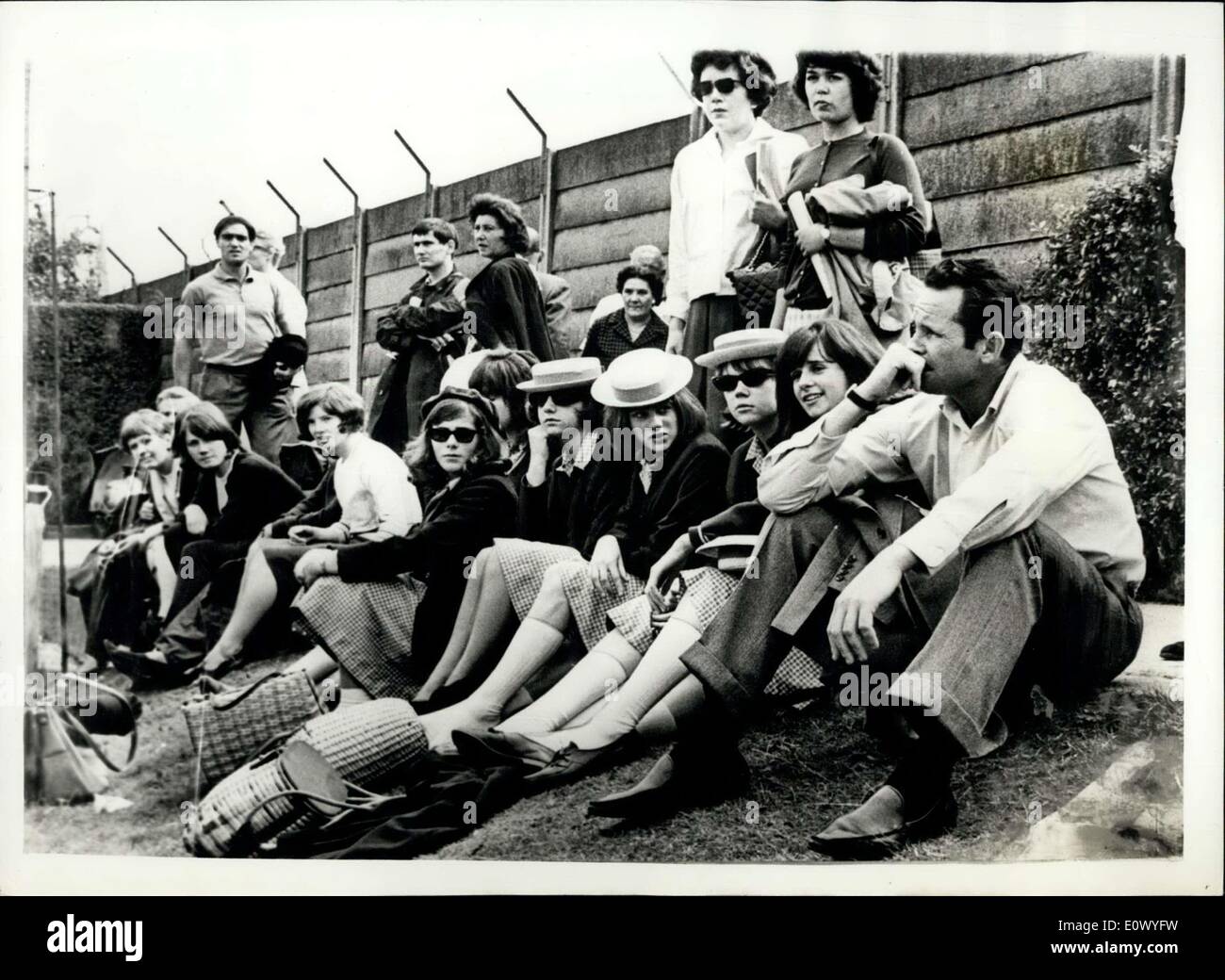 Jun. 26, 1964 - No-One Will Play With Him? When South African Abe Segal arrived at Wimbledon yesterday to play in the Men's Singles, he found that his Russian opponent Alex Metreveli had refused to play him as a personal protest against South Africa's racial ''Apartheid'' policy. Metreveli said that he had nothing personal against Segal - they shook hands afterwards - and no pressure had been brought to bear on him by his government Stock Photo