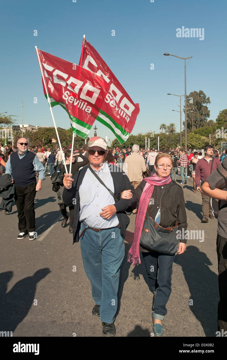 General strike, Demonstration, November 14, 2012, Seville, Spain, Europe Stock Photo