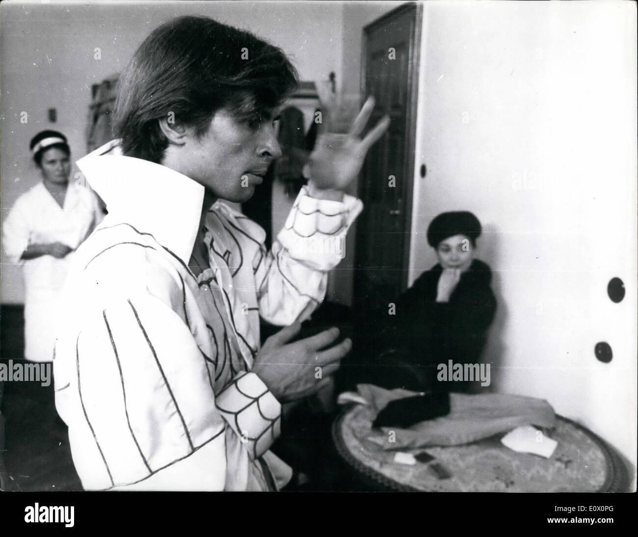 Oct. 10, 1964 - Together again in Vienna - Fonteyn and Nureyev the World's Greatest double act: Dame Margot Fonteyn and Rudolf Nureyev are together again for the first time since early summer, as they rehearse the Vienna for Nureyev's productions of Swan lake. Dame Margot, whose husband, Dr. Roberto Arias, is now well on the way to recovery from his wounds in the Panama shooting, said, ''I would not call Rudolf's production revolutionary but two  and the setting shave been altered sufficiently for it to be described a very different from the conventional ''Swan Lake'' Stock Photo