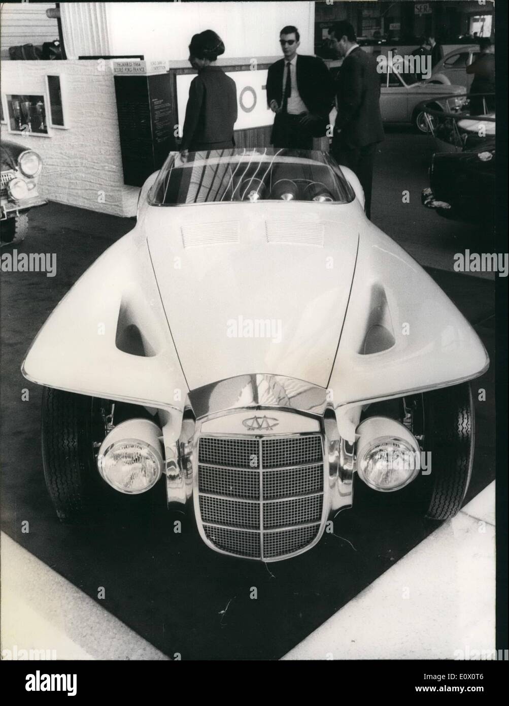 Oct. 10, 1964 - Paris Motor Show Opens: Photo Shows A Mercer Cobra, a new car which is nothing Else than a Replica of an old Mercer back to 1911. The Body of this unusual car was built by a tornio specialist. Stock Photo