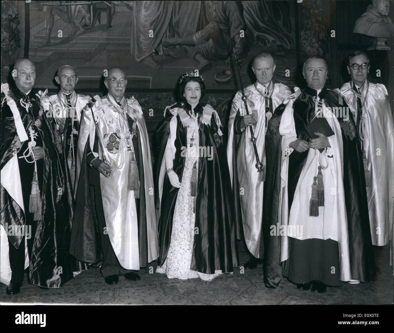 Oct. 10, 1964 - The Queen attends the 900th anniversary of the order of the Bath: To mark the 900th anniversary of the creation Stock Photo