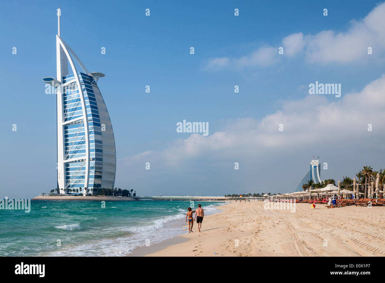 Luxury Burj al Arab Hotel in Dubai United Arab Emirates Stock Photo