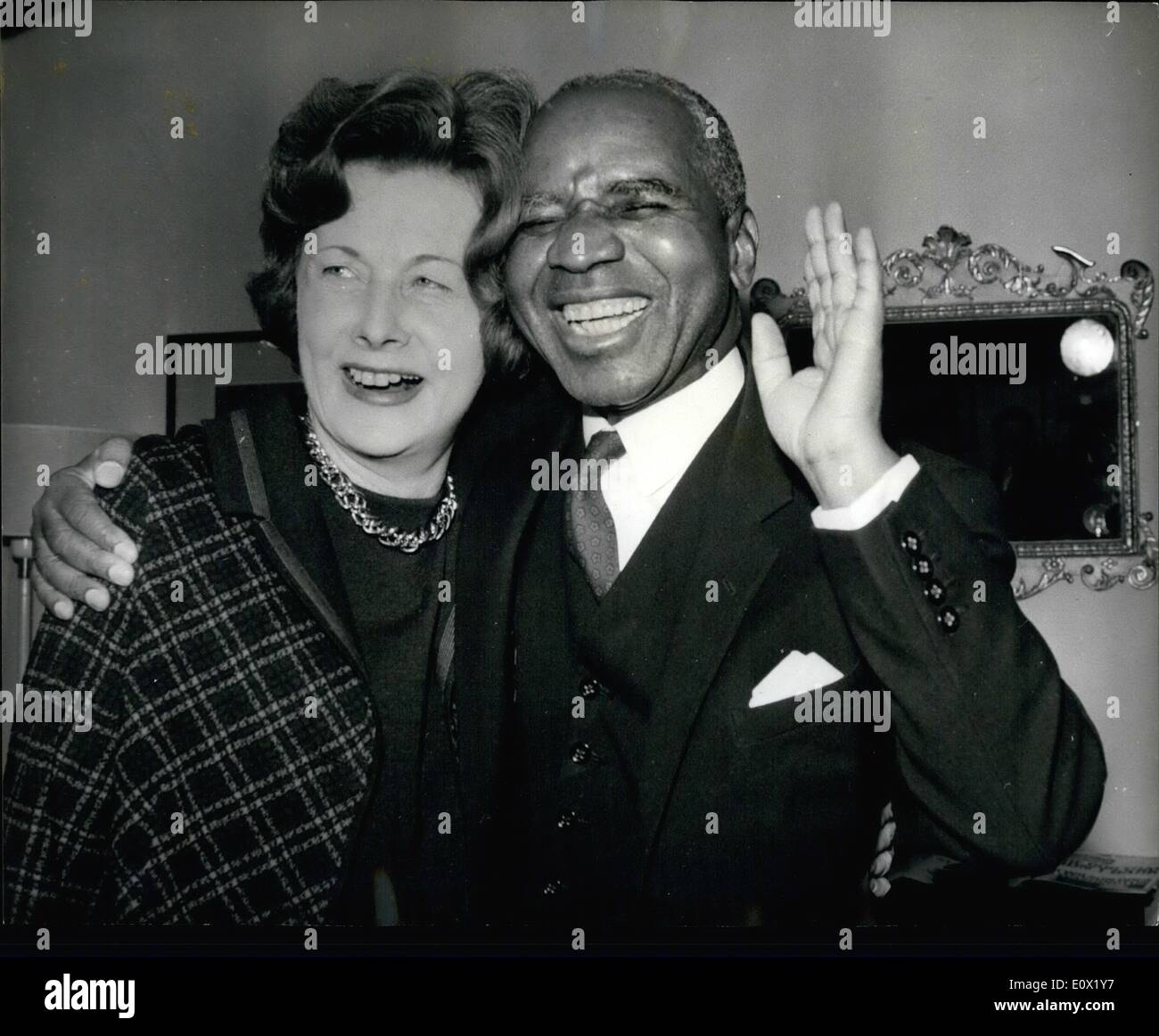 Dec. 12, 1964 - Dr. Banda meets Barbara Castle: Dr. Banda the Prime Minster of Malawi - had a meeting this afternoon at Eland House, Victoria n- with Mrs. Barbara Castle - Minister of Oversea Development. ?He is making an effort to raise money for a 45,000,000 five year program to develop the Agricultural resources of the country. Photo Shows Two heads together - Dr. Hastings Banda - and Mrs. Barbara Castle this afternoon. Stock Photo