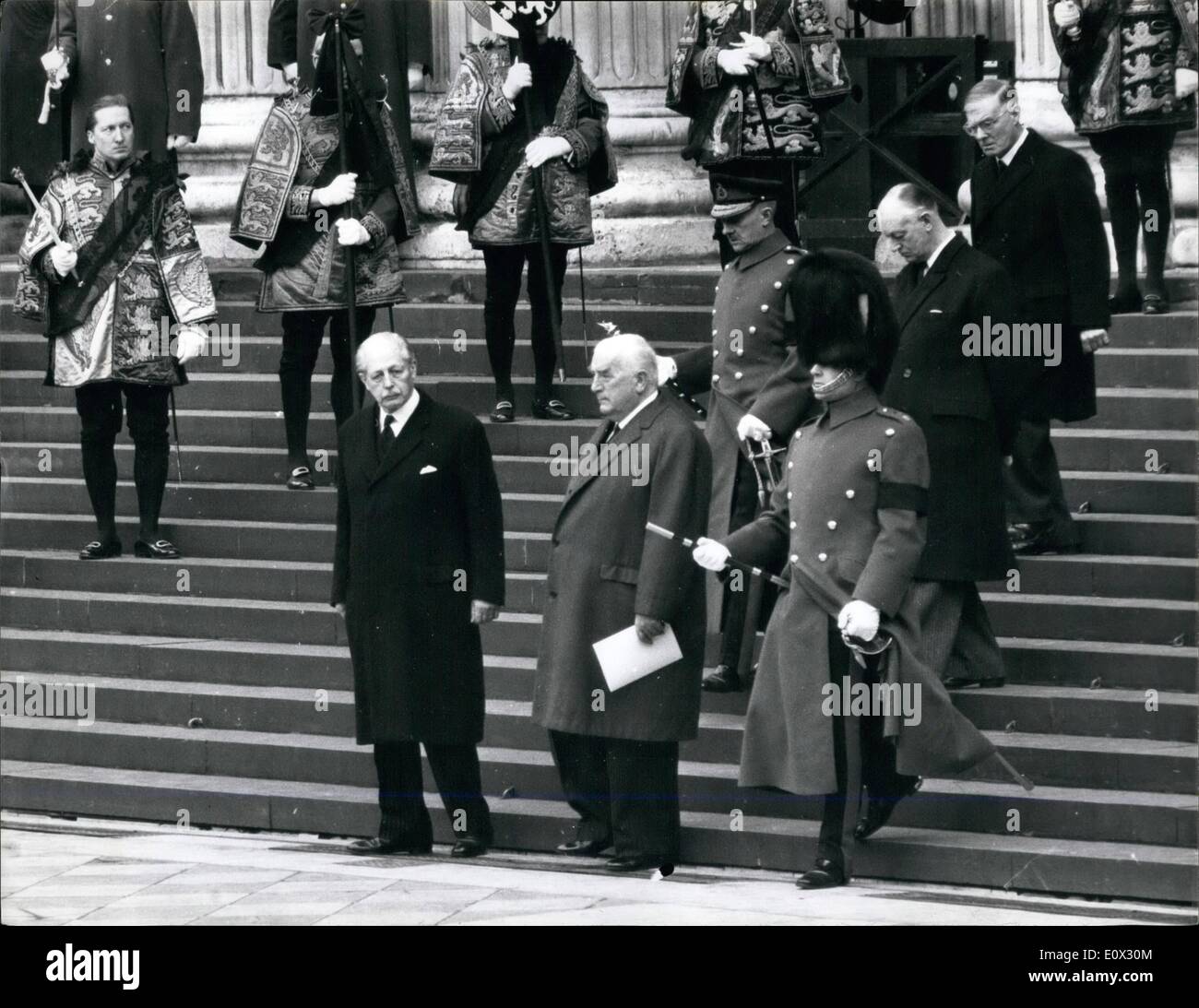 Jan. 01, 1965 - Funeral of Sir Winston Churchill, Harold MacMillan ...