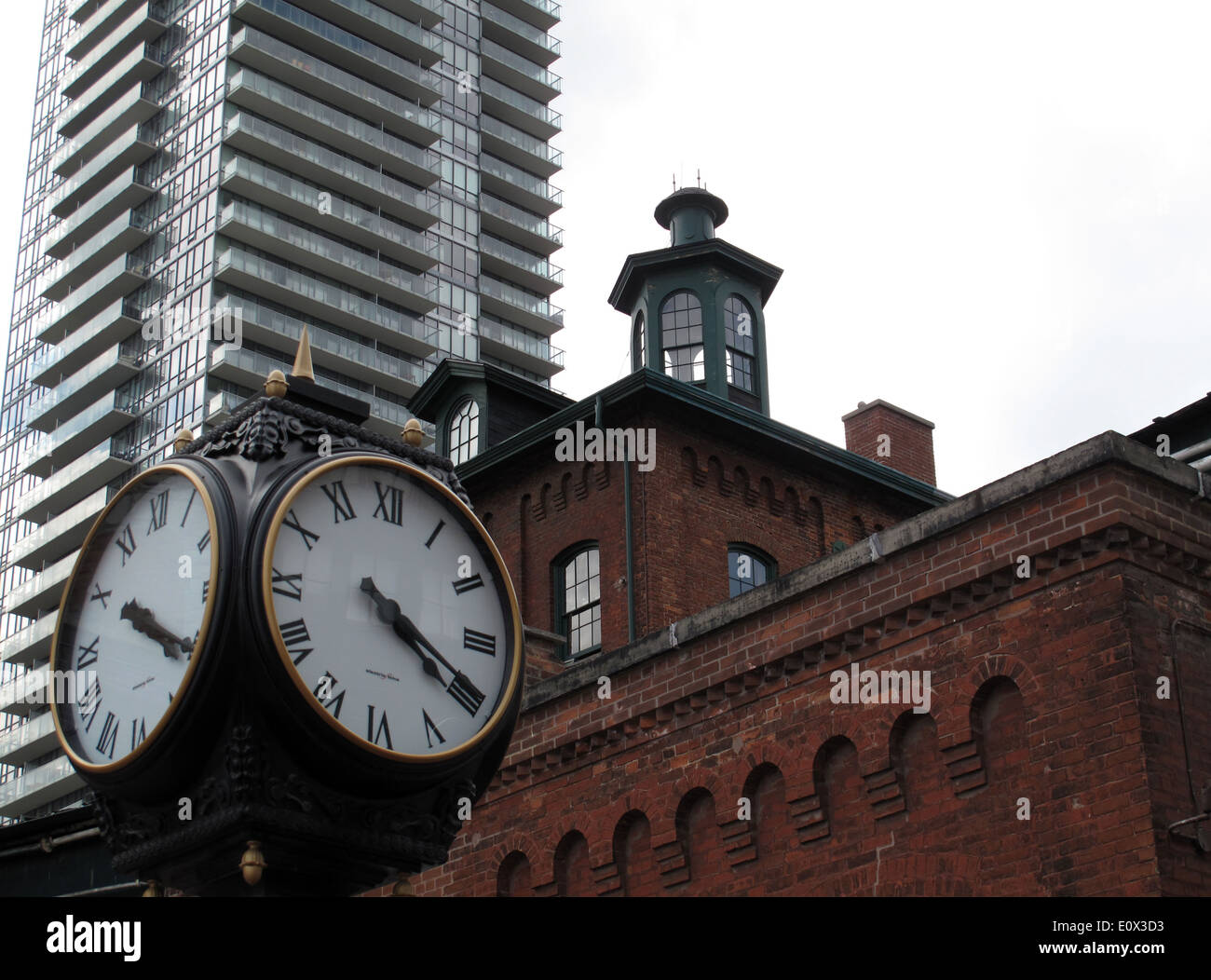 Toronto architecture. The Distillery District. Stock Photo