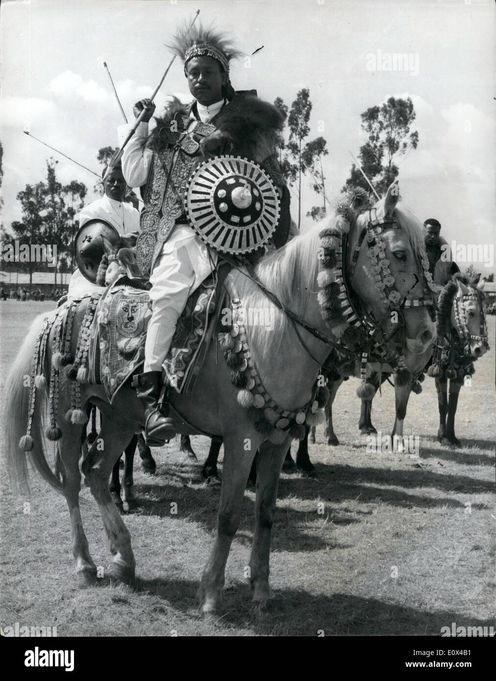 Feb. 02, 1965 - Queen Sees The ''Charge of The Galla'' - Ethiopia