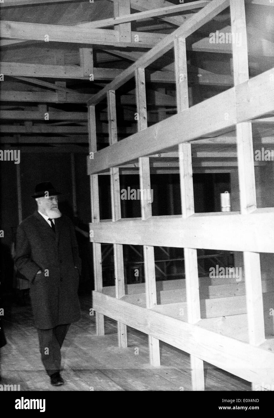 Alois Hundhammer visits the Dachau concentration camp museum Stock Photo