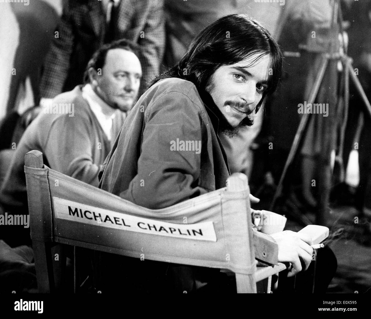 Michael Chaplin on set of the movie 'Promise Her Anything' Stock Photo