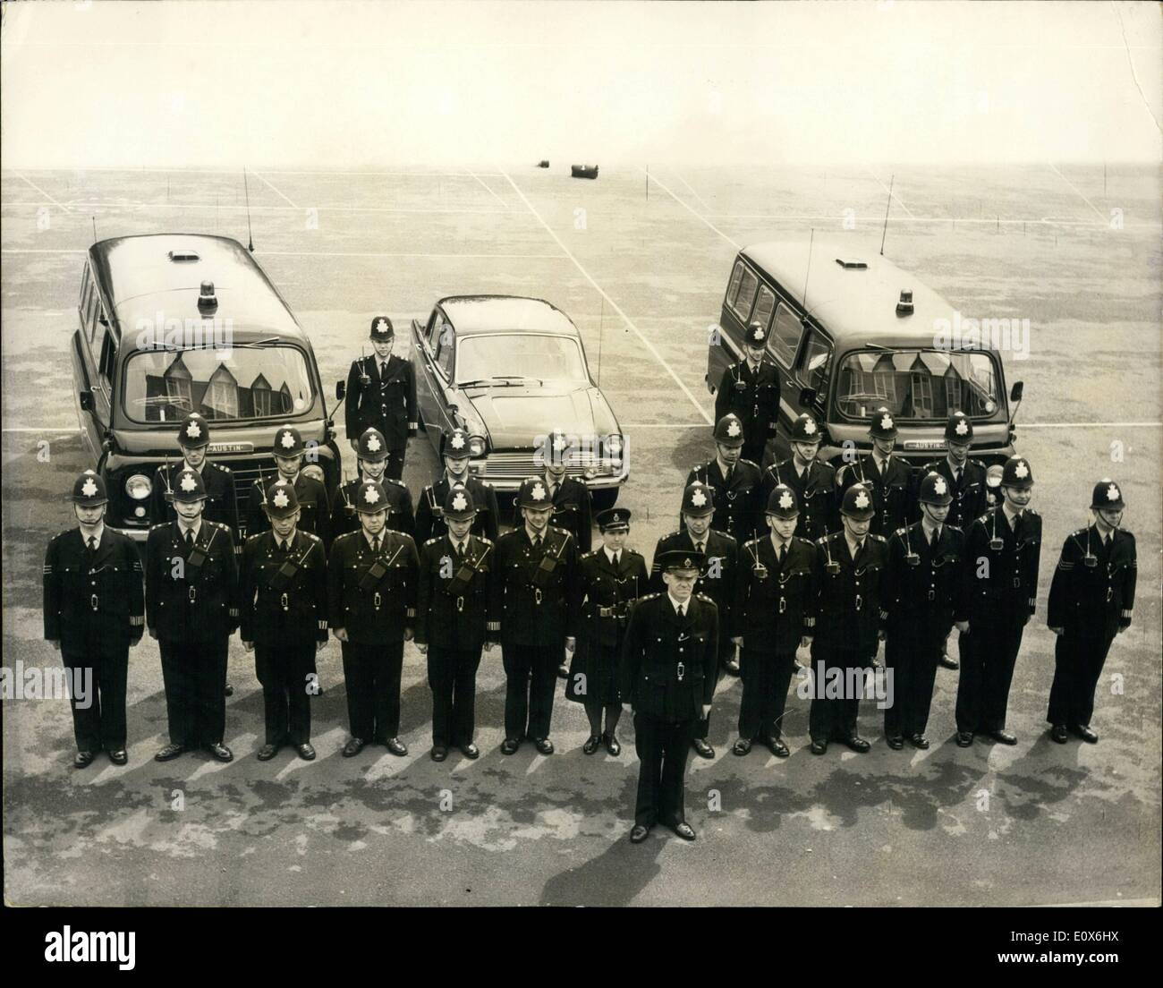 May 05, 1965 - Special patrol group to combat crime: A special 100-strong patrol group, began operations in North West London today. The aim is to beat outbreaks of crime, especially housebreaking, by saturating trouble spots with uniformed policemen. Mr. J.L. Waldron, Assistant Commissioner '''A'' Department, is responsible for the overall control of the group, which consists of five inspectors, 12 sergeants, 80 constables and two women constables, under the officer-in-charge, Supt. John Gerrard Stock Photo