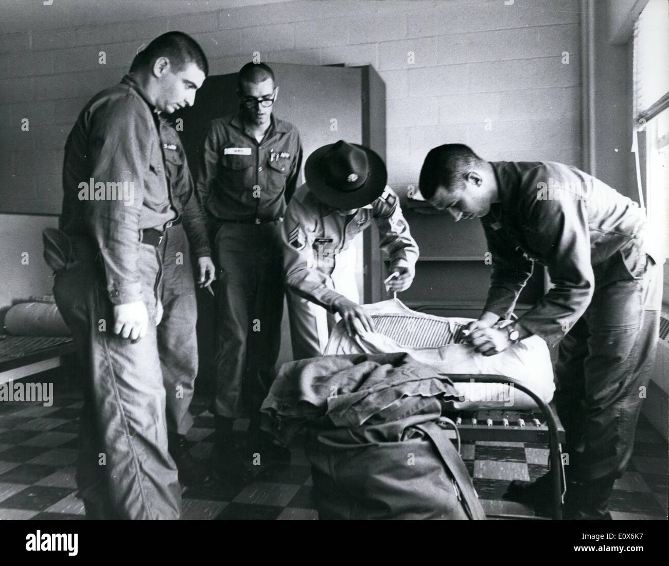 Aug. 08, 1965 - Army basic training center Fort Dix, N.J. They have to ...