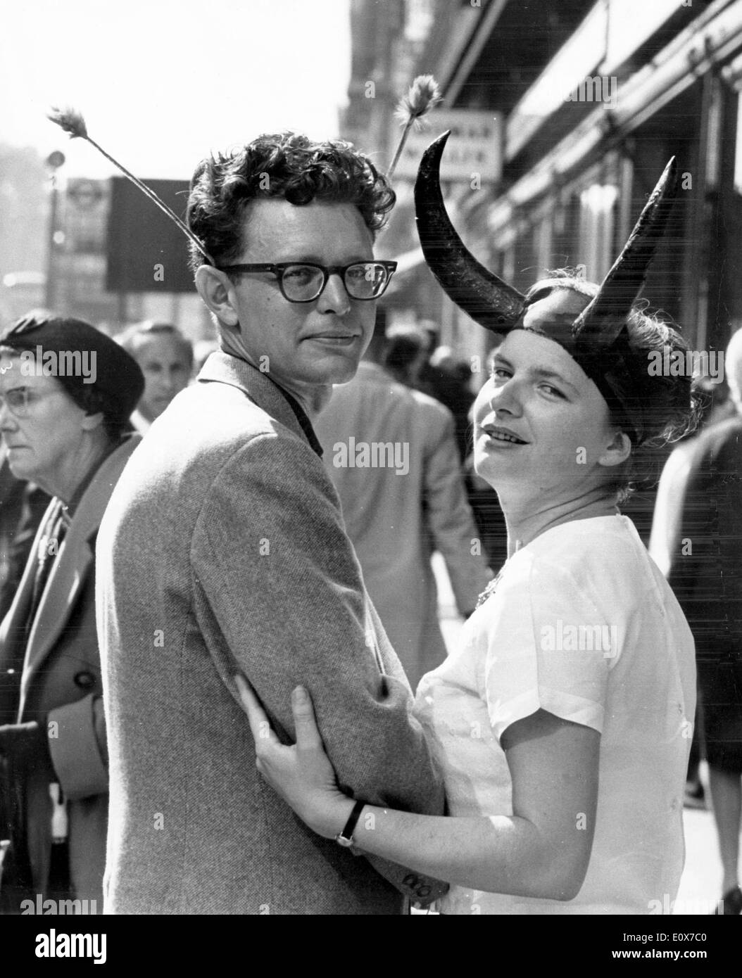 Writers Poul and Karen Anderson at Sci-Fi convention Stock Photo