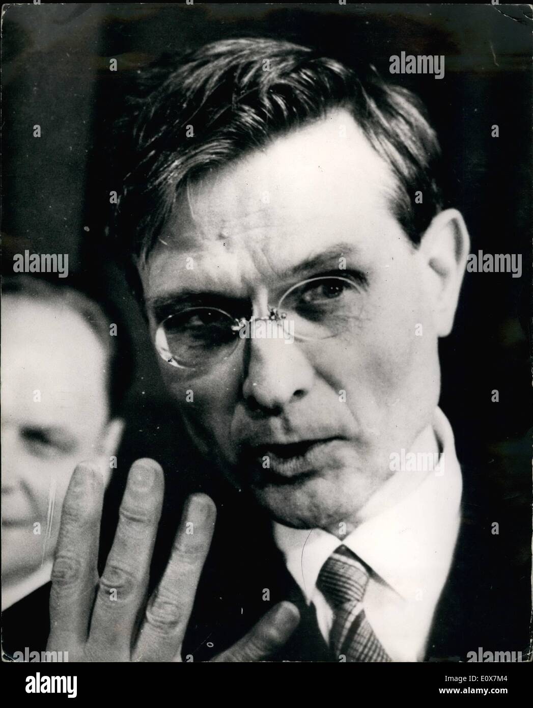 Sep. 09, 1965 - Reports Of Kremlin Shake-Up: American reports of a shake-up in the Soviet leadership suggest that both Premier Kosygin and Party Chief Brezhnev could be dropped. The reports also suggests that their successors would be Alexander Shelepin, the 47-year old former Chief of Russia's secret police, who would replace Kosygin, and Mikhail Suslov, top Communist theoretician who could become Party Chief. Photo shows Mr. Mikhail Suslov,,was according to U.S. report could succeed Party Chief Brezhnev. Stock Photo