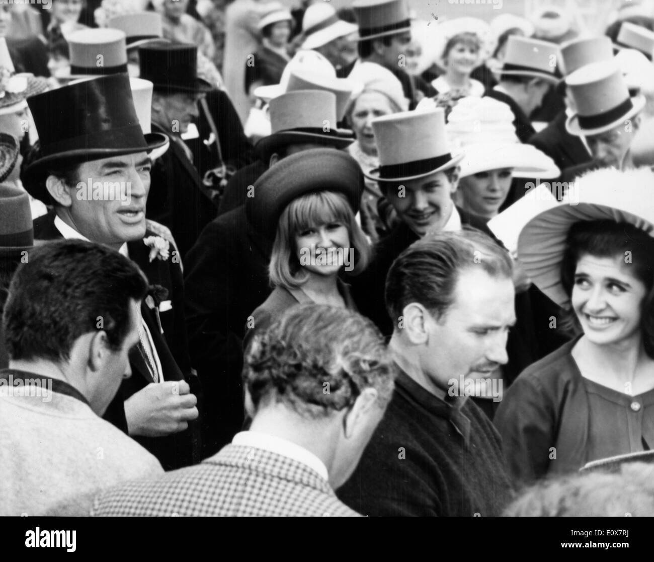 Actor Gregory Peck filming 'Arabesque' Stock Photo