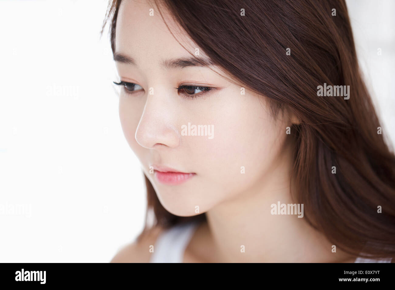 White tank top woman hi-res stock photography and images - Alamy