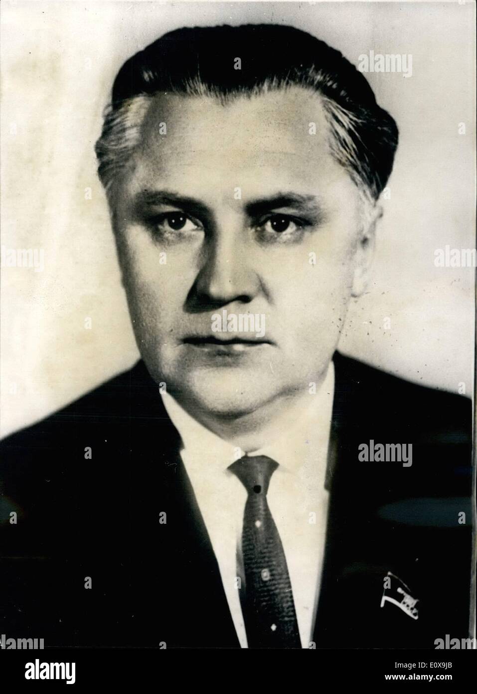 Dec. 12, 1965 - New member of soviet communist party party presidium: photo shows A recent portrait of Vladimir shcjernotski, the newly appointed member of the soviet communist party presidium. Stock Photo