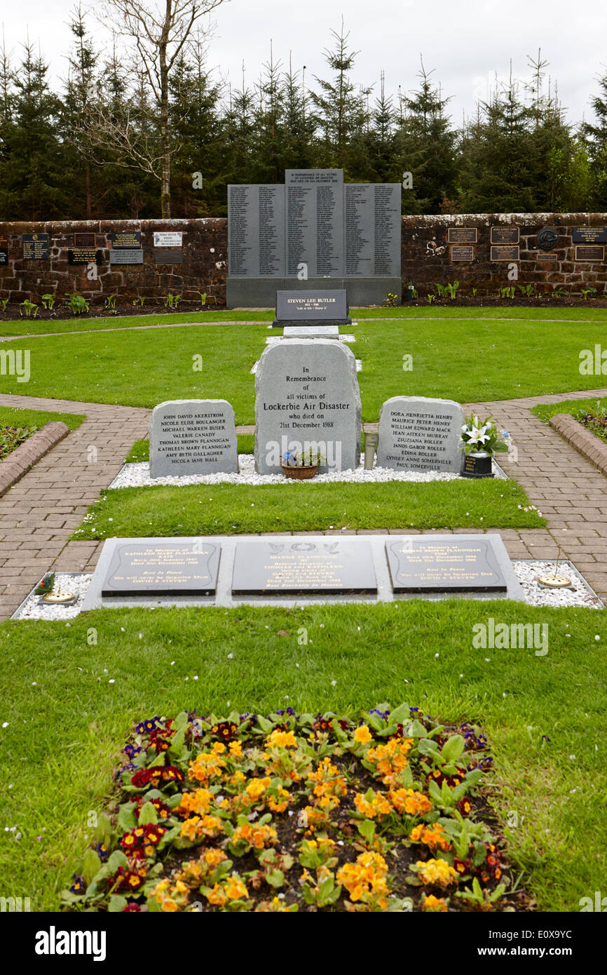 Lockerbie air disaster memorial dryfesdale cemetery Scotland UK Stock Photo