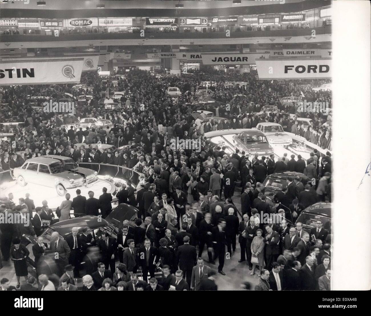 Oct. 20, 1965 - Mr George Brown Opens the Motor Show: This morning as Earls court London, Mr George Brown Secretary of state for Economic Affairs opened the 1965 Motor show. Picture Shows: A general view on the opening day of the motor show at Earls court. Stock Photo