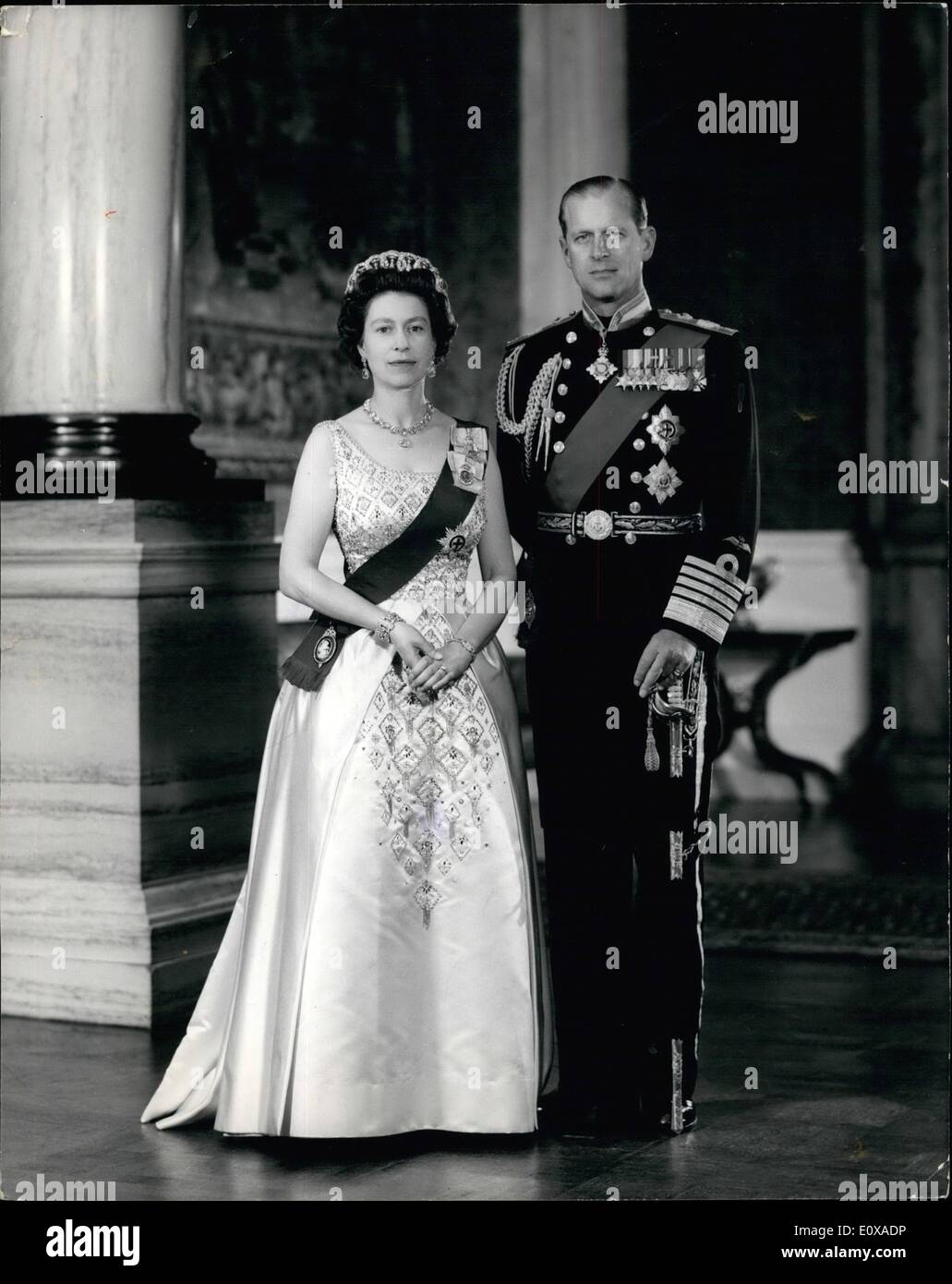 Jan. 01, 1966 - H.M. The Queen And H.R.H. Prince Philip: H.M. The Queen and  H.R.H. Prince Philip photographed in the White Room Stock Photo - Alamy