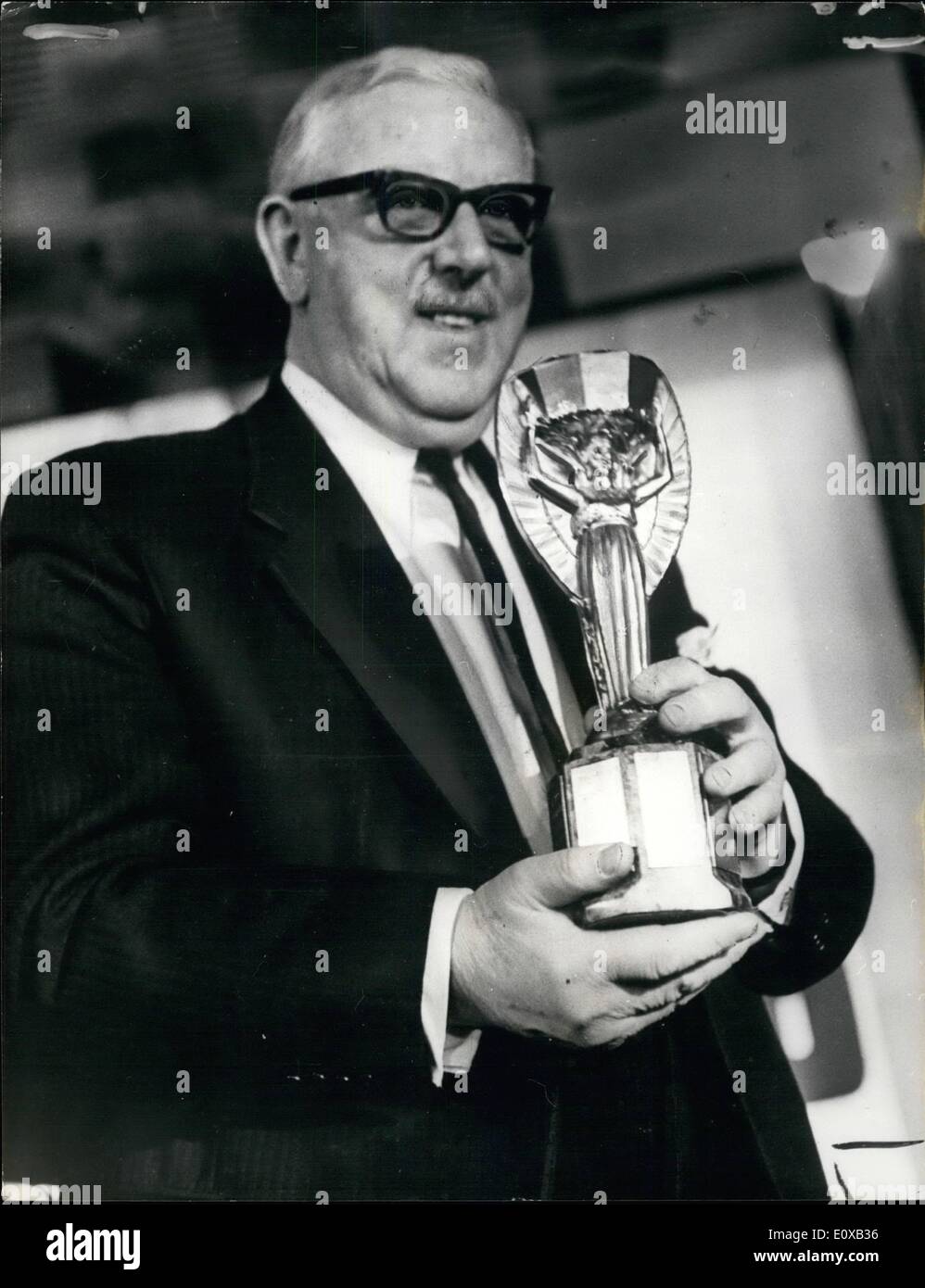 Jan. 01, 1966 - the World Cup Soccer Draw: The draw for the World Cup Soccer Final rounds, to be played in England in July this Stock Photo