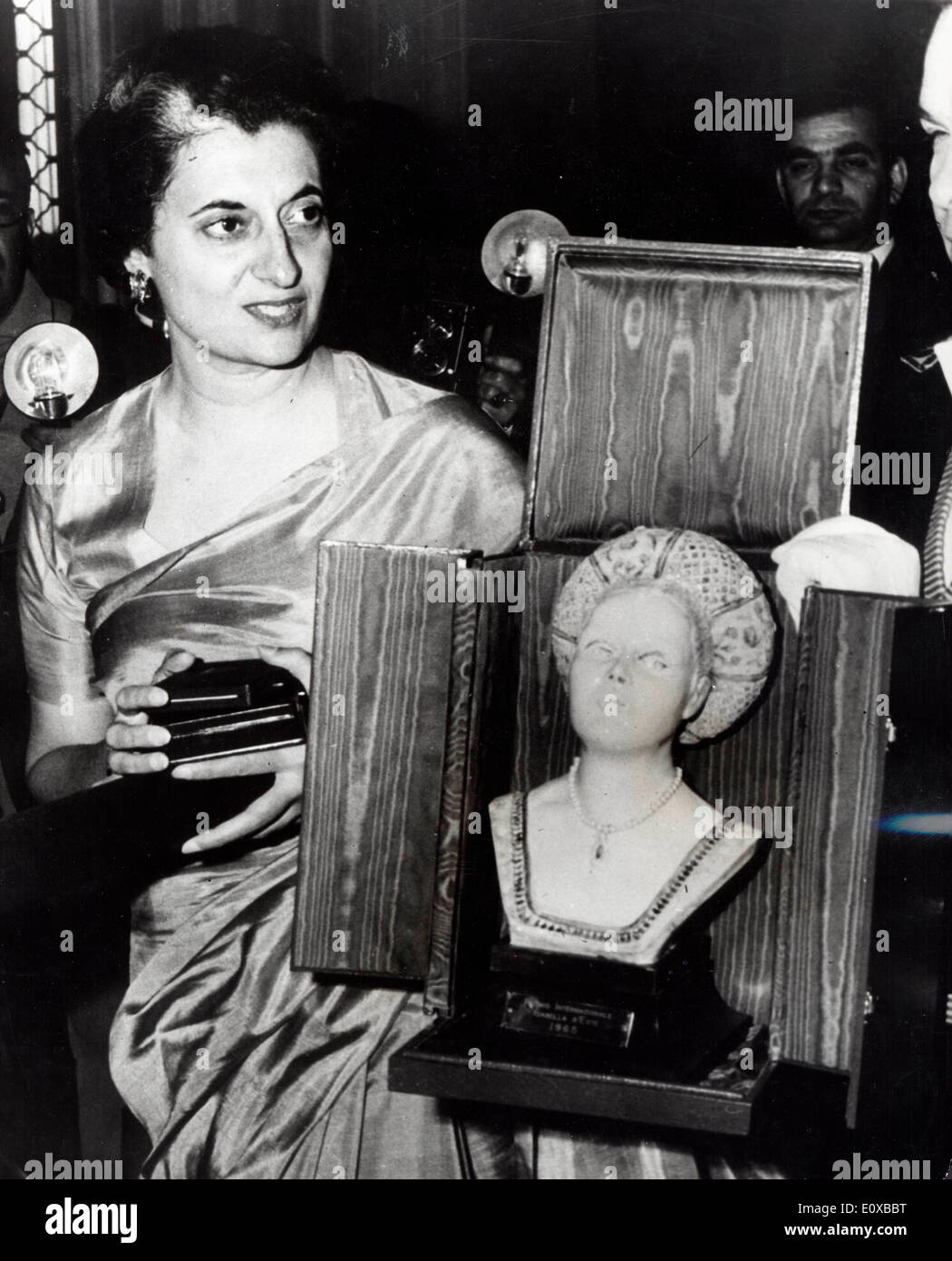 Indira Gandhi awarded the Princess Isabel d'Este prize Stock Photo ...