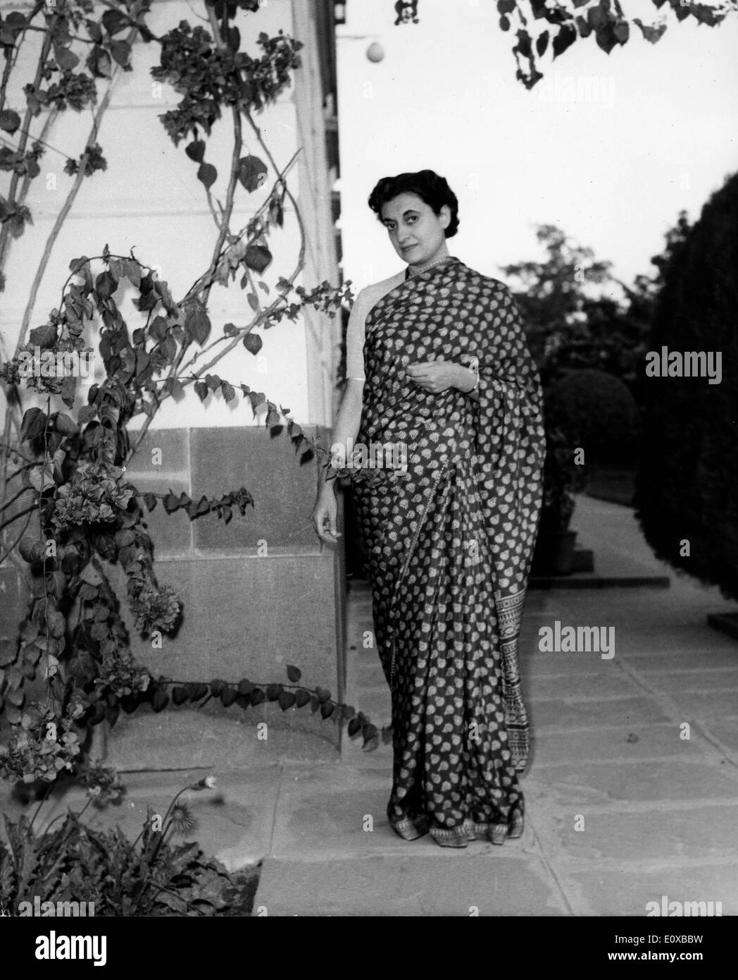 Portrait of India's Prime Minister Indira Gandhi Stock Photo - Alamy