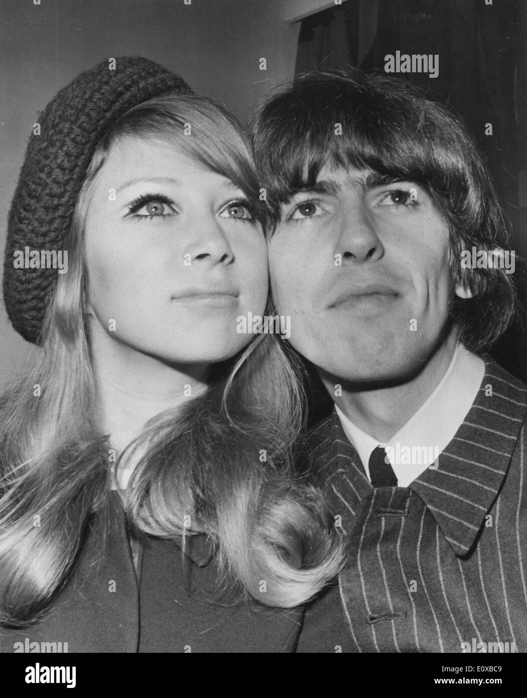 Beatle George Harrison with wife Pattie Boyd Stock Photo