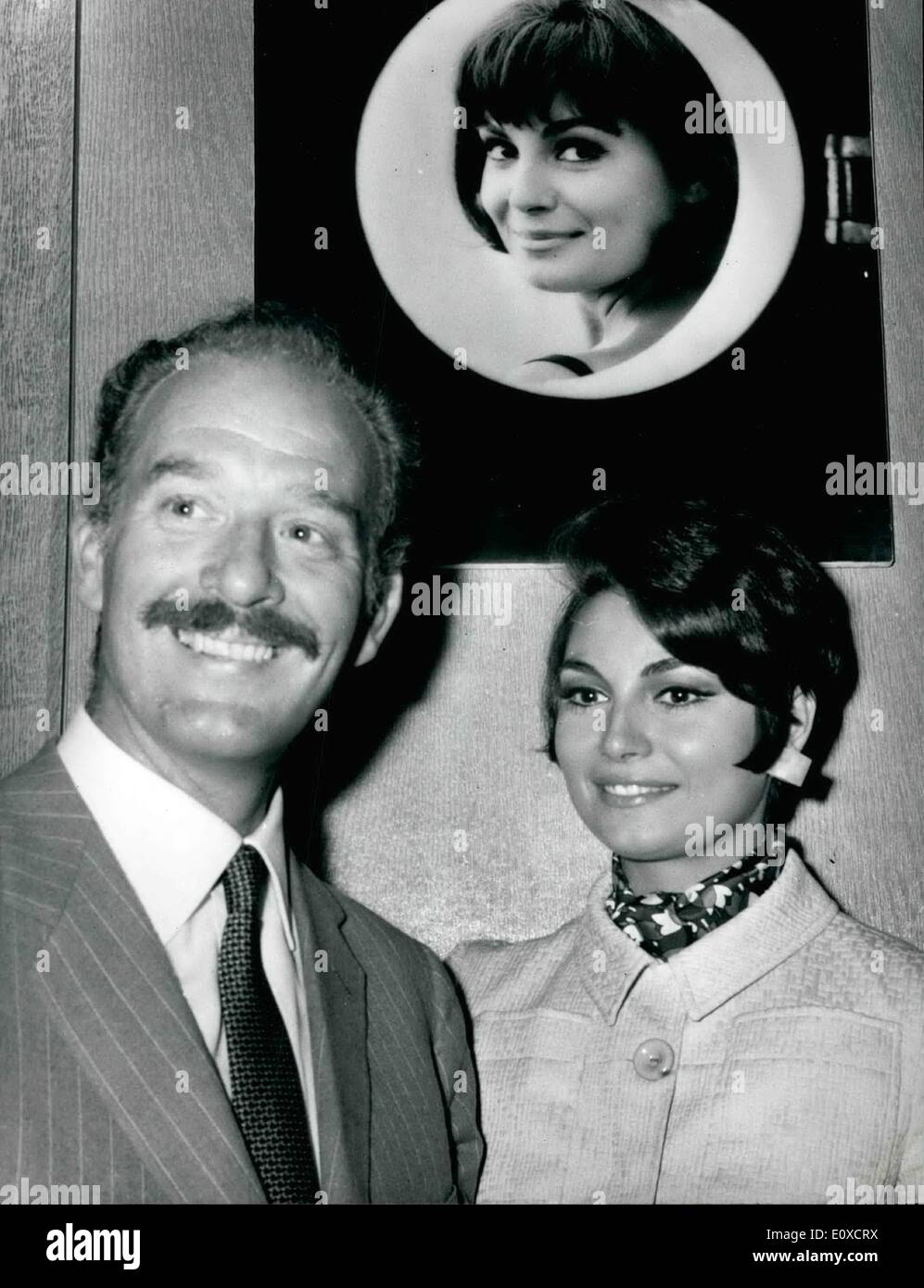 Jun. 06, 1966 - Italian screen star Rosanna Schiaffino and her husband Alfredo Bini, producer of many films, hold a press conference to belie their separation. A Roman newspaper wrote the notice. Photo shows Rossana Schiaffino and her husband Alfredo Bini. Stock Photo