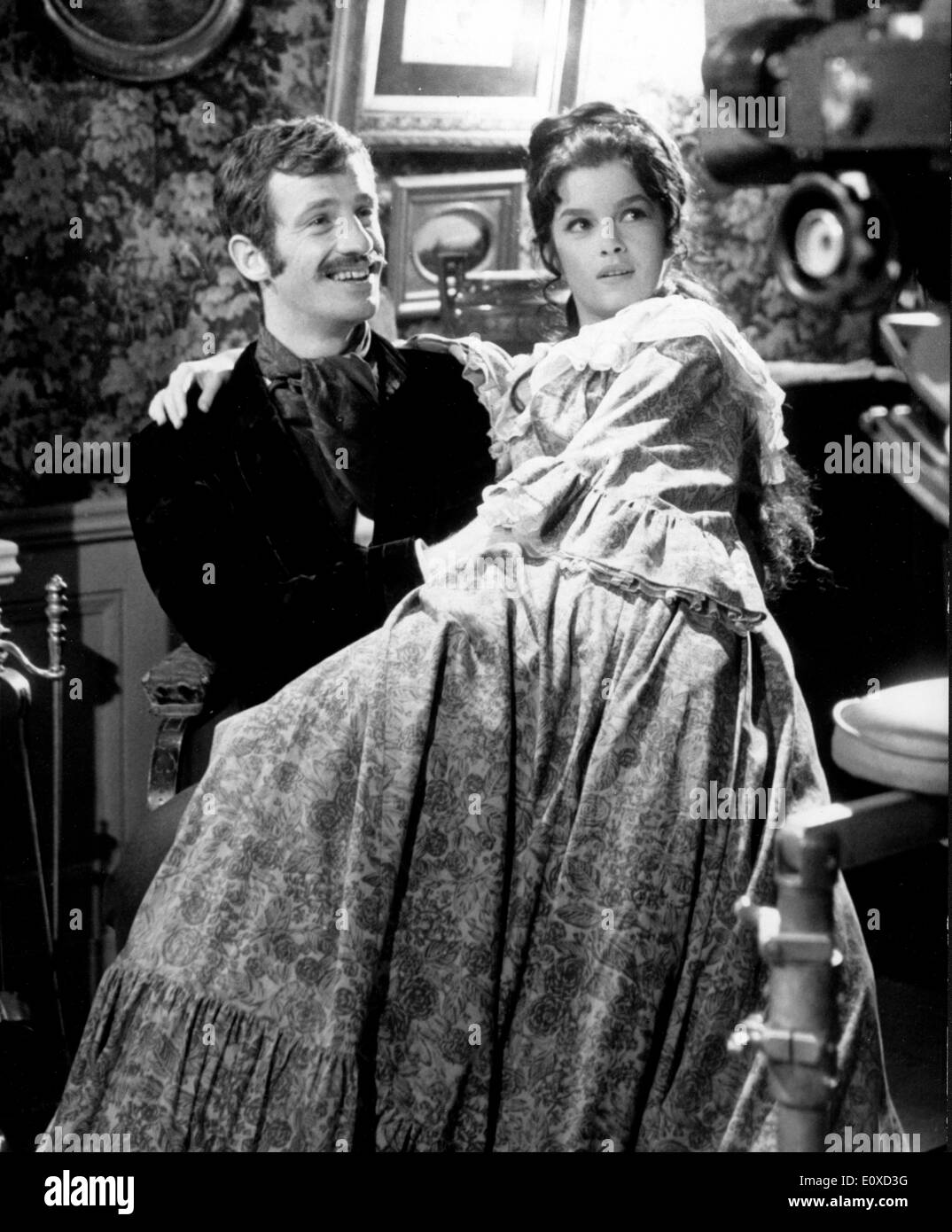 Jean-Paul Belmondo and Genevieve Bujold in a scene from 'Le Voleur' Stock Photo