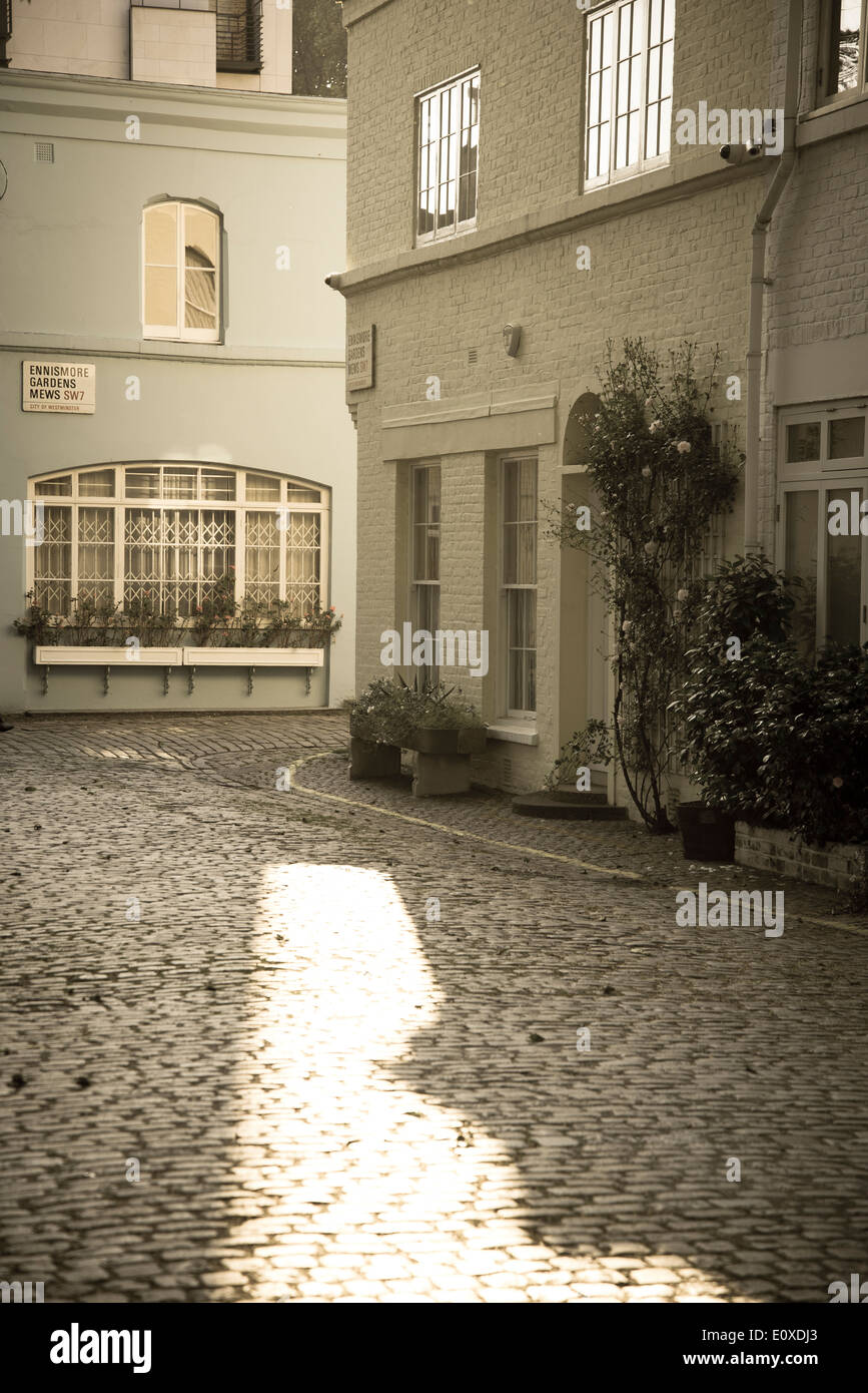 Ennismore Gardens Mews, South Kensington, SW7, London, UK Stock Photo