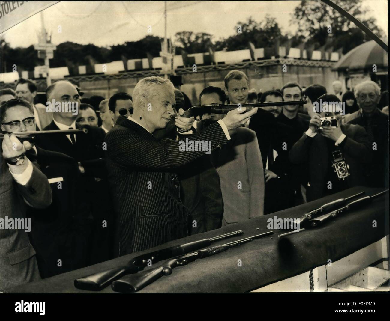 May 05, 1966 - The Sharpshooter is the home setary: Mr. Roger Frey, French Minister of the Interior, was the guest of Paris s Stock Photo