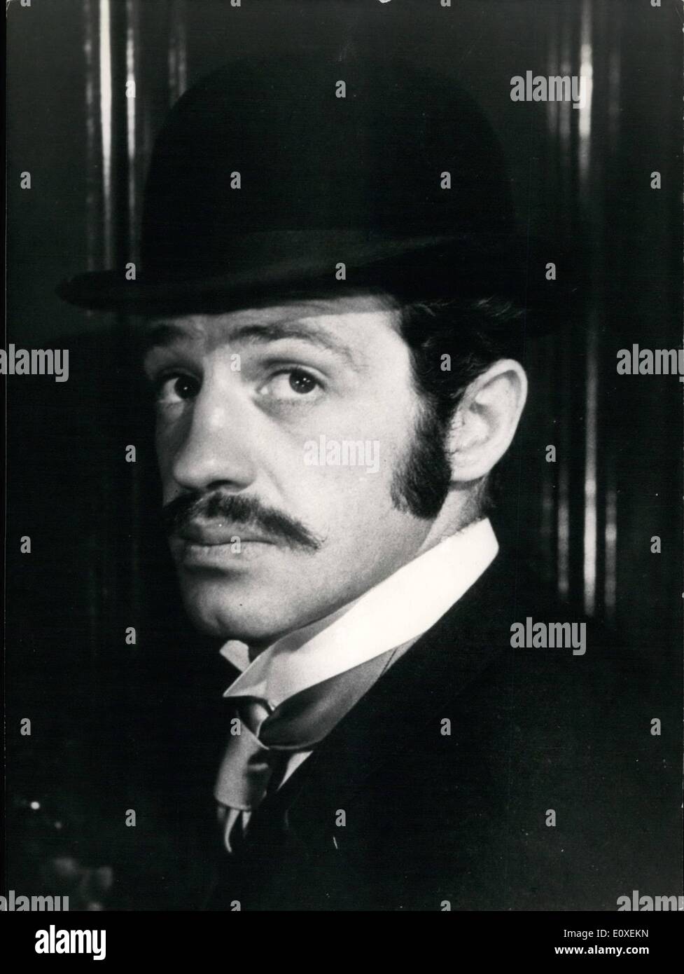 Aug. 08, 1966 - Belmondo as Belie Epoque Beau: Jean Paul Belmondo, the famous french screen actor, impersonates a beau of the 'Belie Epoque' in Louis Malie's New film ''Le Voleur'' (The Thief) now in the making in Paris. Photo shows Belmondo in his new role. Stock Photo