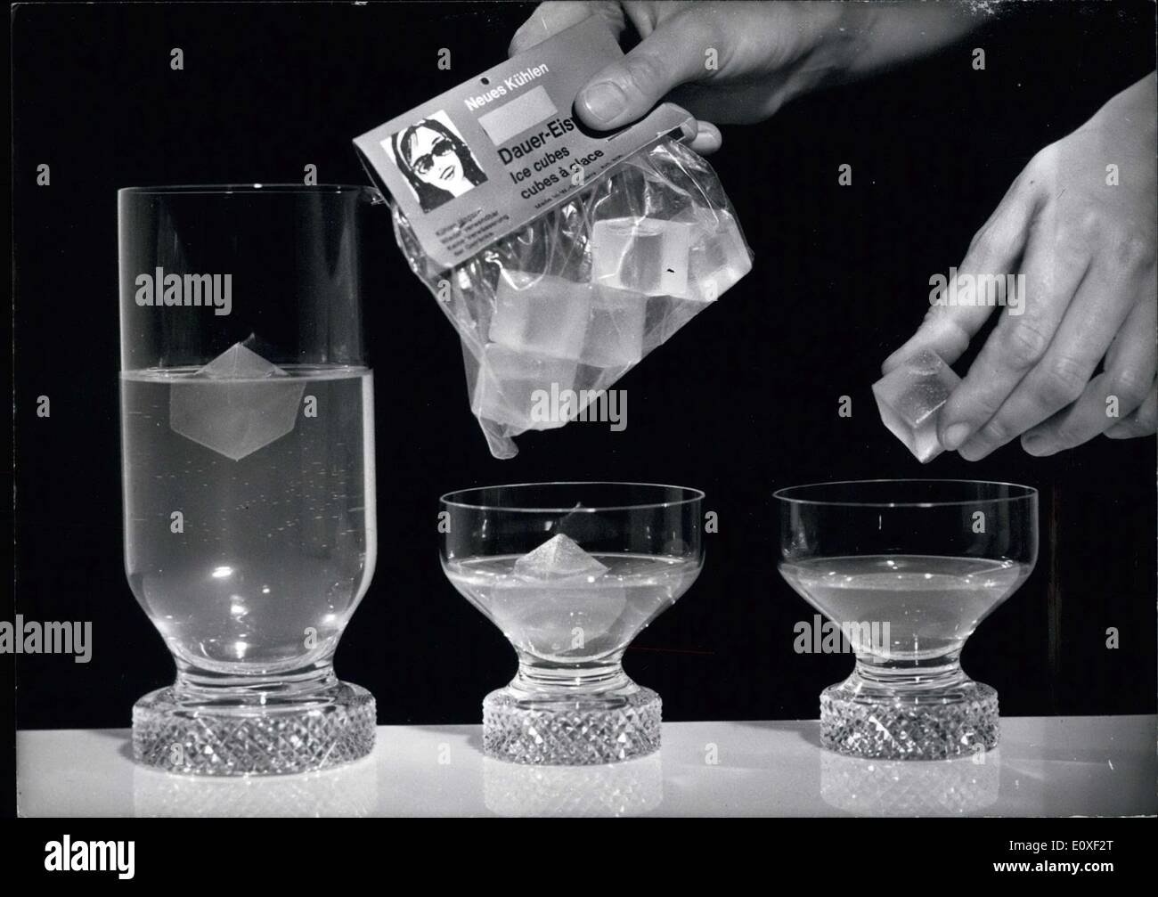 Aug. 17, 1966 The invention of plasticpackaged pieces of ice, now