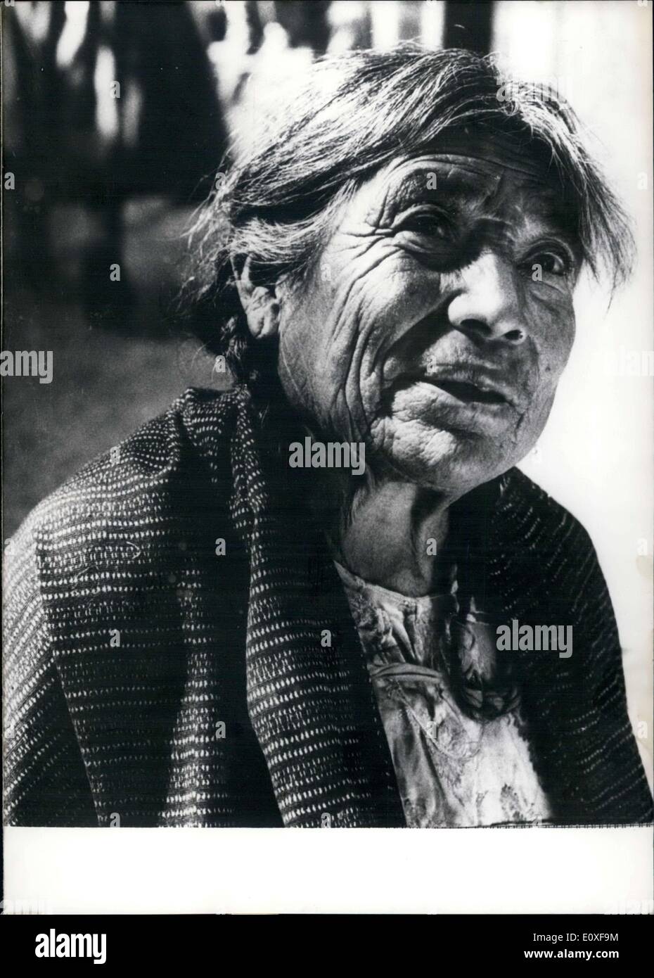 Aug. 25, 1966 - This Mexican-Indian is wearing a friendly smile for the camera. She isn't sure why people want to take her picture, but she puts on a friendly face. She was found in a market in Toluca. Stock Photo