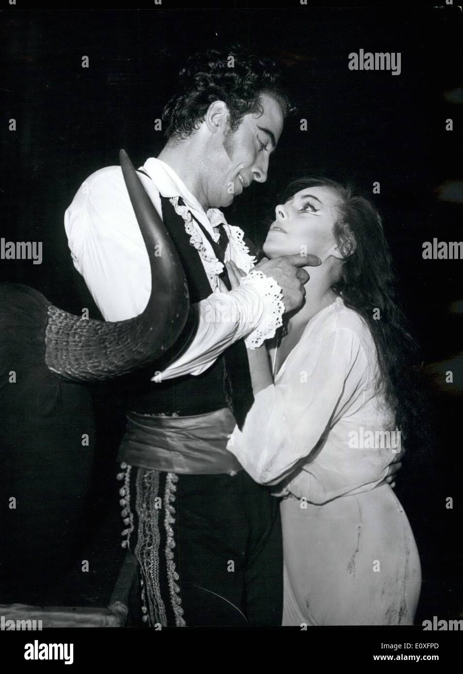 Nov. 11, 1966 - Grand Ballet Classique De France To Perform In Dance Festival: The French Grand Classic Ballet Company Will Perform at the champs elysees theatre for the 4th international dance festival. Photo Shows: Liane ayde and Nicolas olajenko in a scene of the ballet ''Corrida A Dona Sol' Stock Photo