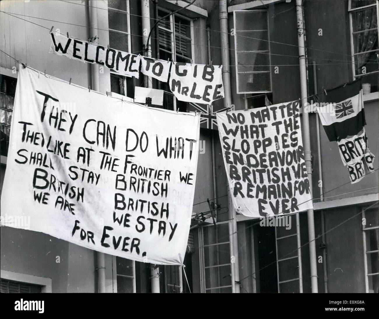 Nov 11 1966 Slogans In Gibraltar Mr George Brown The