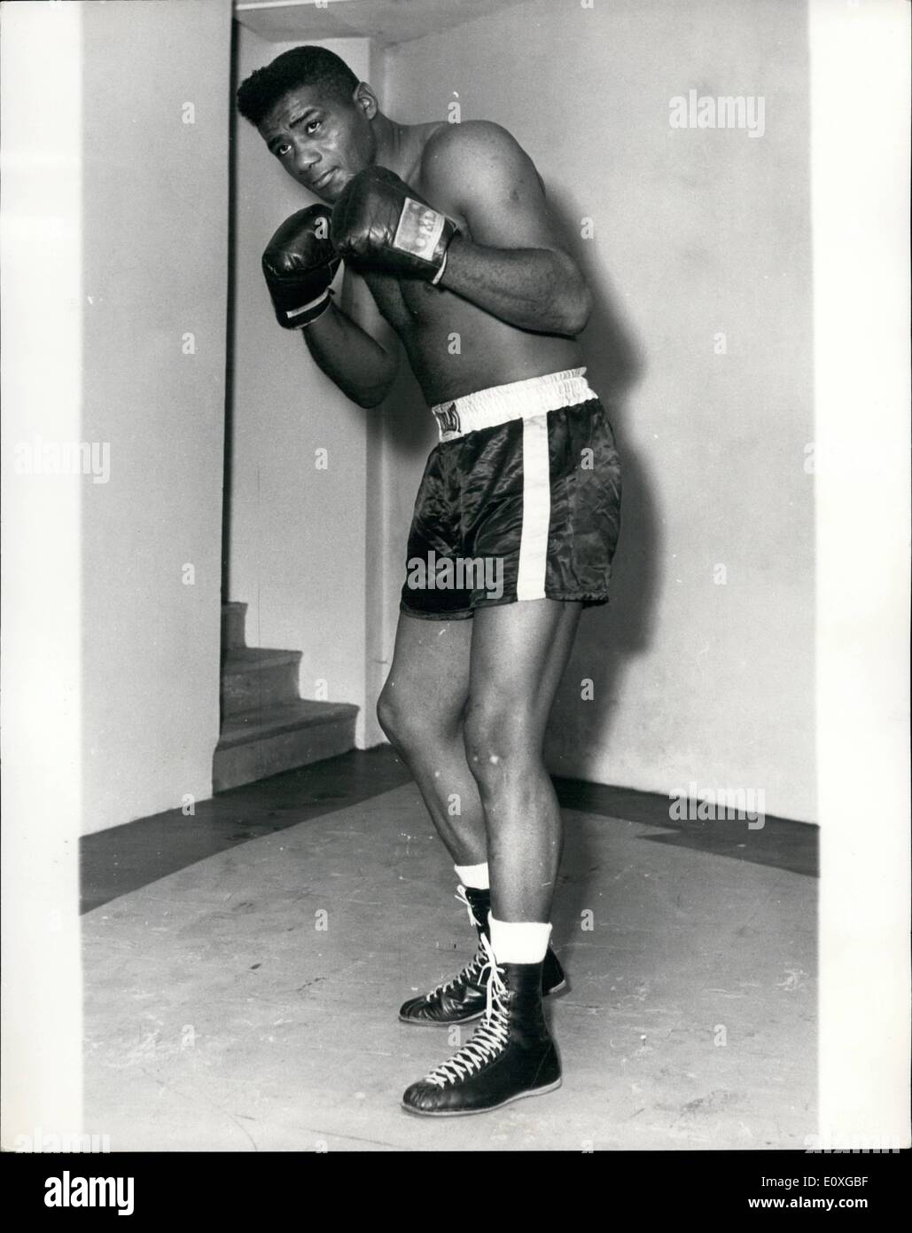 Sep. 09, 1966 - Floyd Patterson trains for Cooper fight; Ex-world  heavyweight champion, Floyd Patterson was training today at thee Noble Art  Gym, Hamstead, in readiness for his fight against Henry Cooper