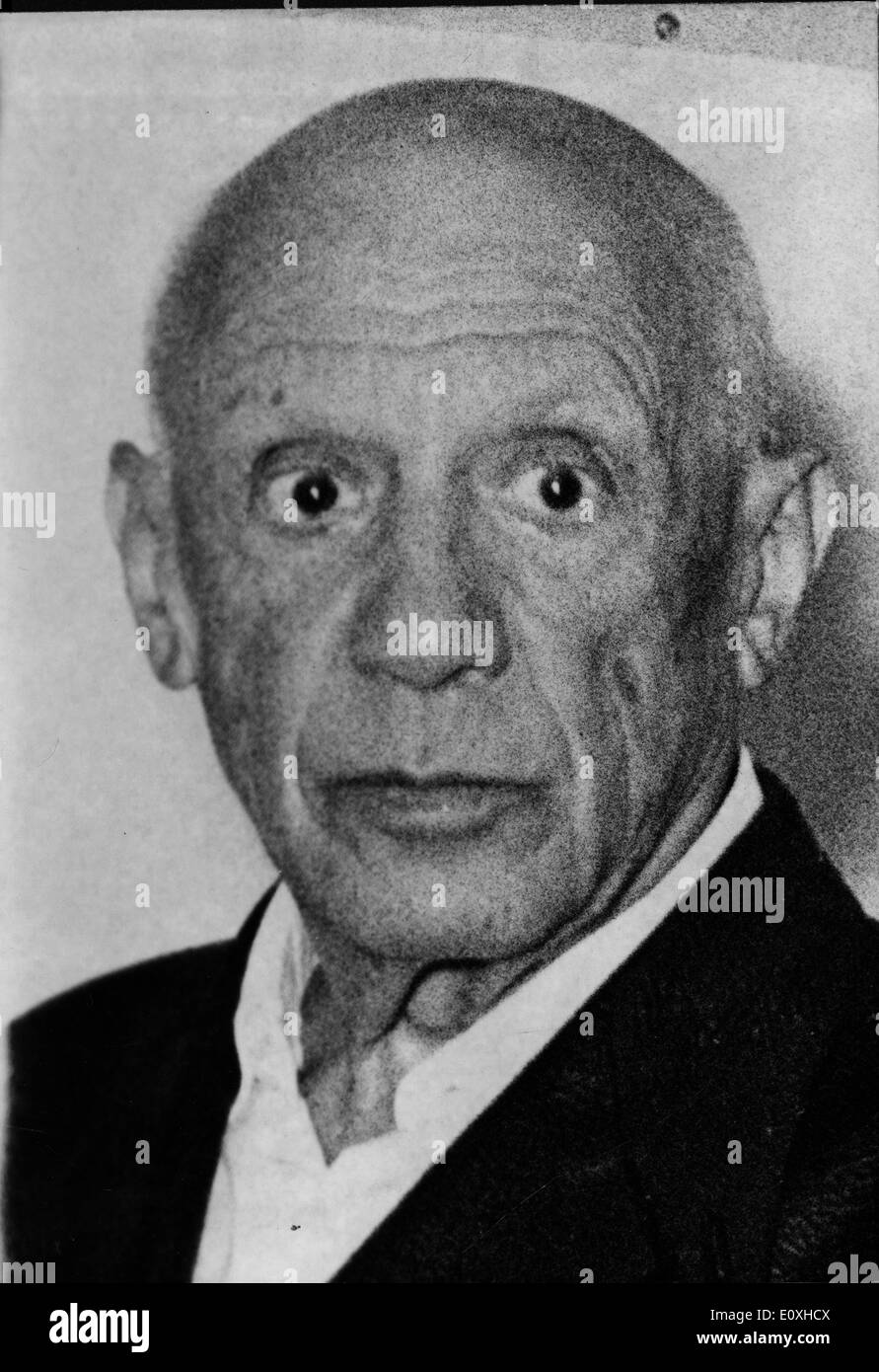 Close-up of artist Pablo Picasso Stock Photo