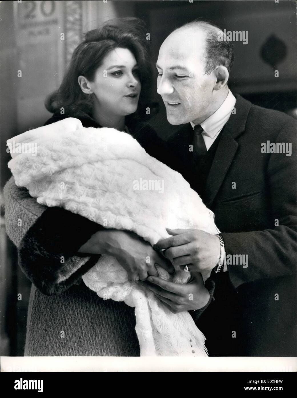 Jan. 01, 1967 Stirling Moss Collects His Wife And New Baby Daughter