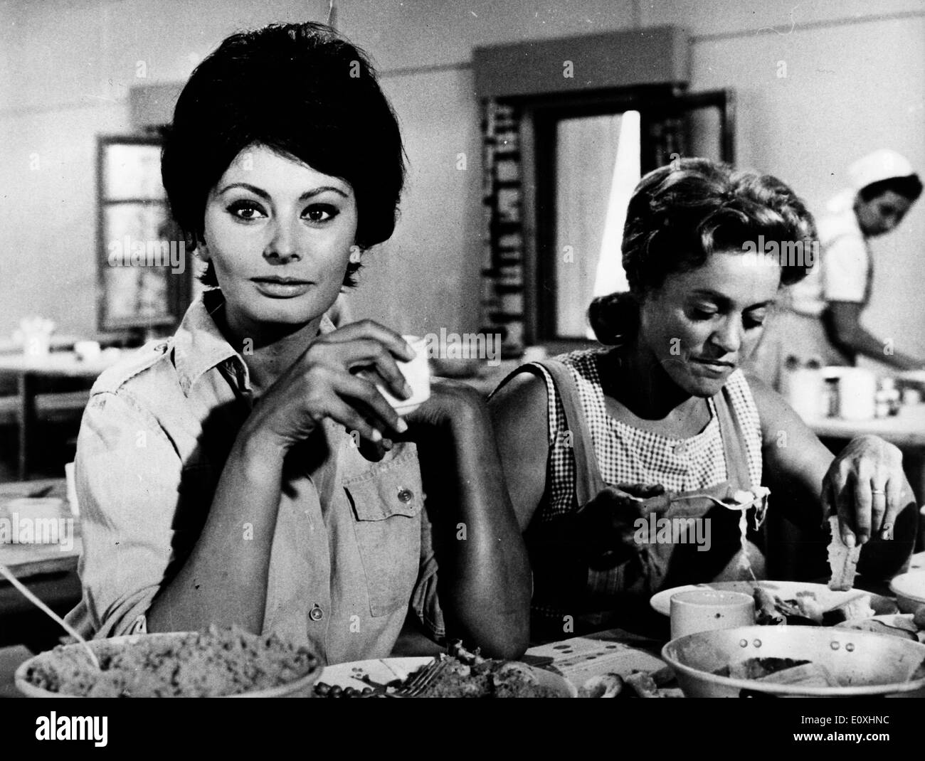 Sophia Loren and Zipora Peled in a scene from 'Judith' Stock Photo