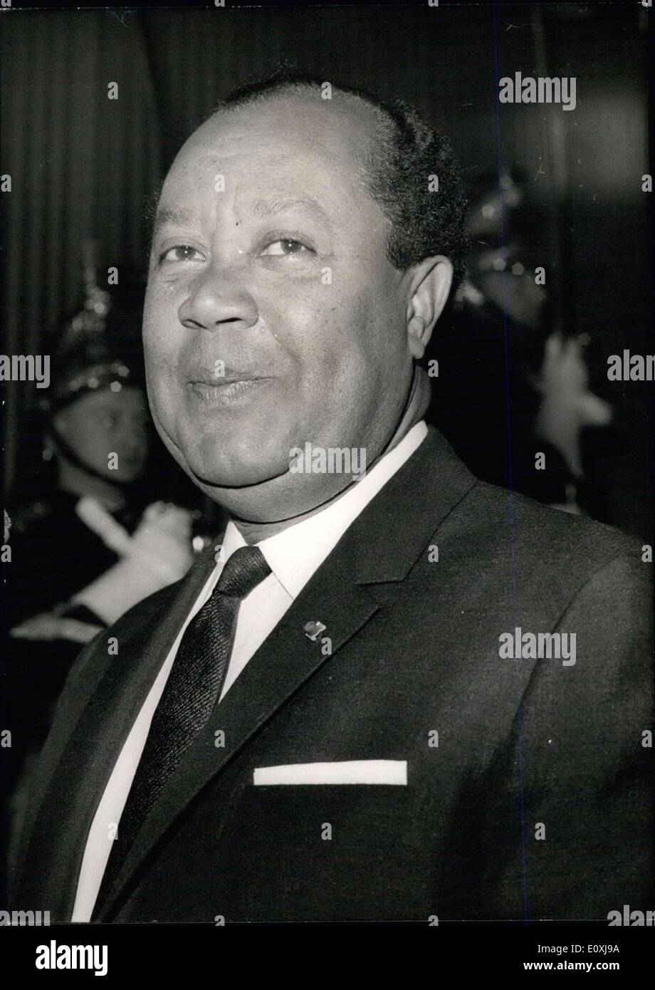 Jan. 13, 1967 - Military Coup in Togo: Grunitski Ousted: Grunitski, President of Togo, is reported to have been ousted by Lilutenant Colonel Eyaleda, the new self appointed president. Photo shows A recent Portrait of Grunitski Stock Photo