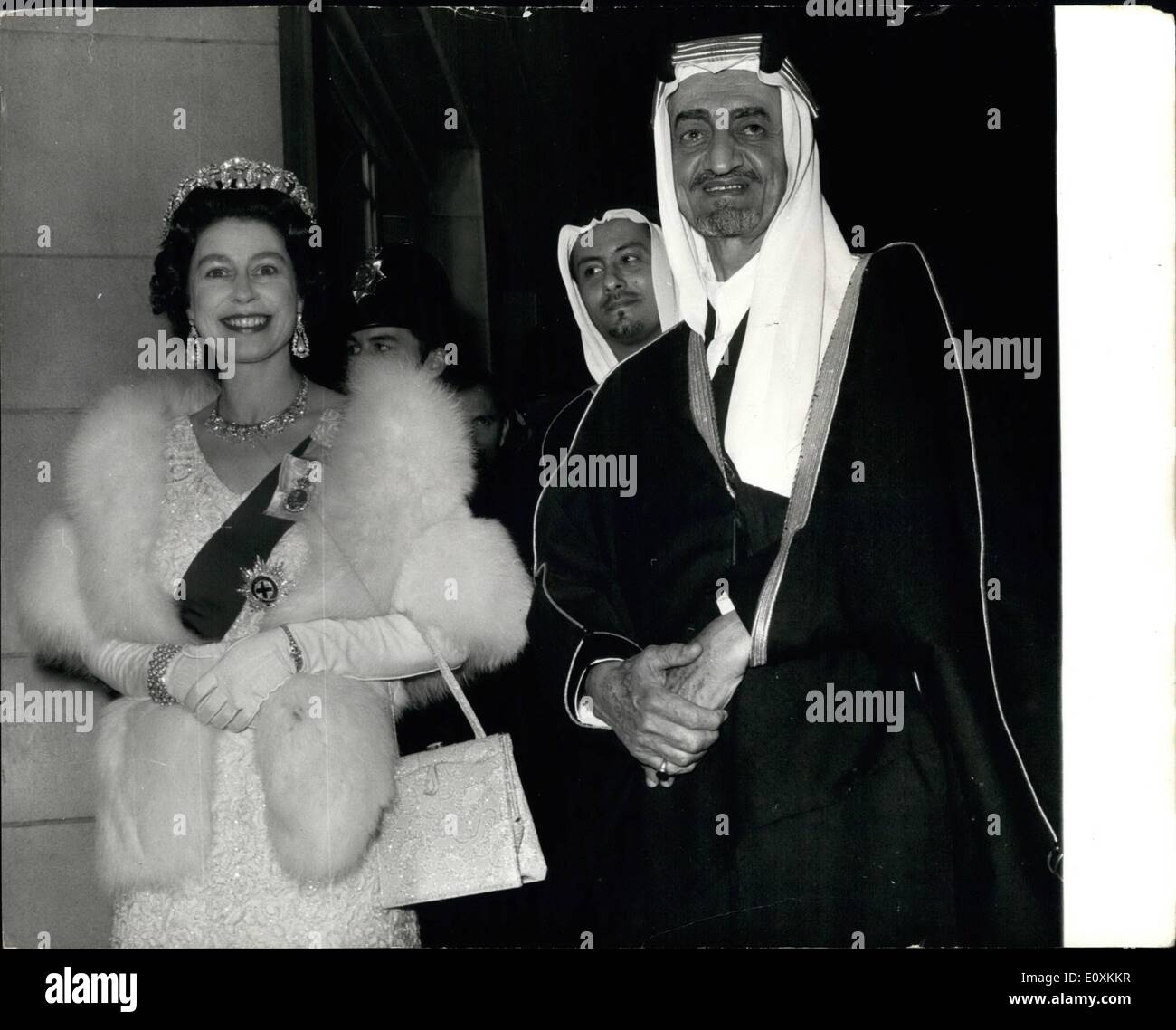 May 05, 1967 Queen at Banquet.; King Faisal of Saudi Arabia last