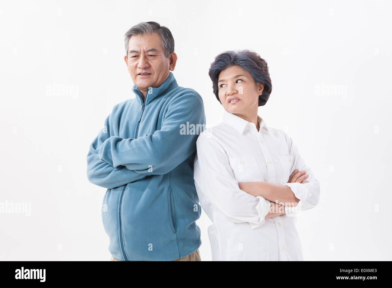 an old couple mad at each other Stock Photo - Alamy