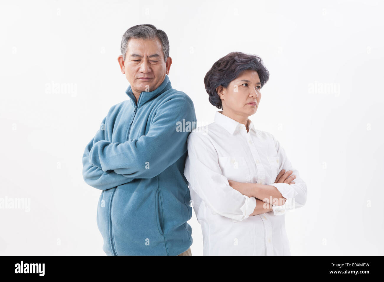 an old couple mad at each other Stock Photo - Alamy