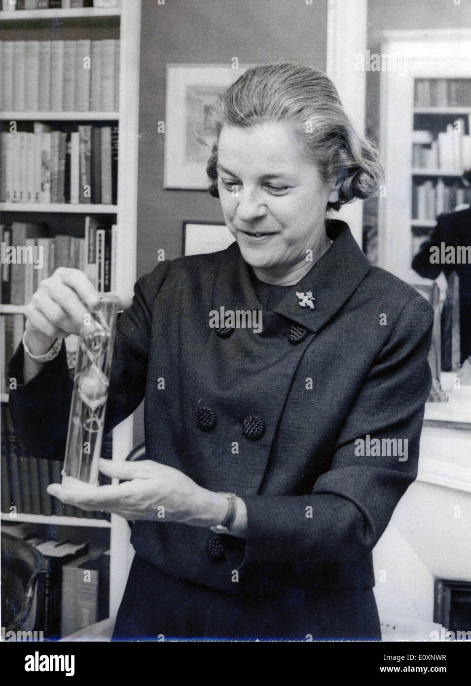 June 21, 1967 - Paris, France - Writer, Novelist MARY MCCARTHY in her office in Paris. Stock Photo